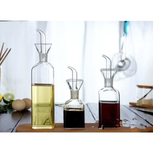 1PC high temperature resistant glass spice bottle oil bottle vinegar bottle soy sauce vinegar cruet kitchen OK 0361