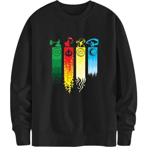 Avatar The Last Airbender Hoodies Fashion O Neck Mens Sweatshirts 2021 Plus Velvet Clothes Male Harajuku Fleece Pullovers