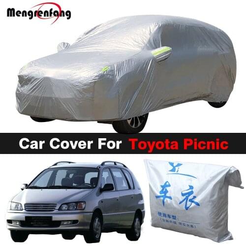 Outdoor Car Cover Auto Anti-UV Sun Shade Rain Snow Resistant Cover Dustproof For Toyota Ipsum Picnic