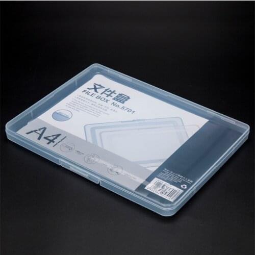 A4 Ultra-thin Portable Transparent File Box, Travel Journal Document Test Paper Storage Box, Office Archive File Storage Box