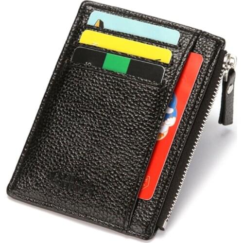 Unisex Slim PU Leather Credit Card Holder Men Women Ultra-thin Business Change Pocket Case Money ID Bus Card Organizer