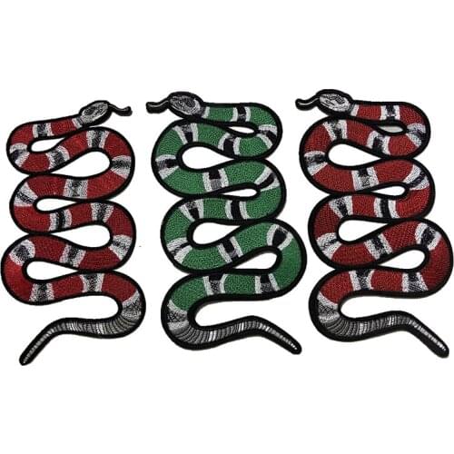 Embroidered snake Patches Iron on Embroidery patch for jacket jeans 1 Piece