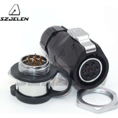 XHP20, 7 pin Waterproof Connector Solar Power Cable Circular Industrial Male socket Female Plug 7pin