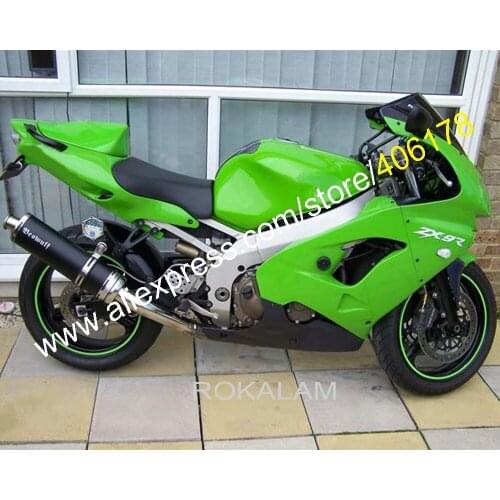 Cheap ZX 9R ZX9R 98 99 Motorcycle Fairing Body Kit For Kawasaki Ninja ZX9R 1998 1999 ZX-9R Green Motorcycle Fairings