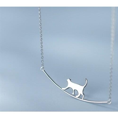 12Pcs/lot Cute Cat Pendant Necklace for Women Fashion Animal Pendant Choker Necklace Wholesale