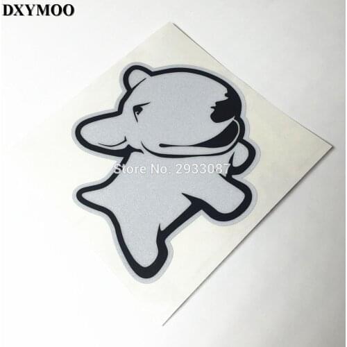 120mm Dog Pet Bull Terrier Cute Car Sticker Vinyl Auto Window Fish Tank Car Motorcycle Decals Reflective 3M H3509
