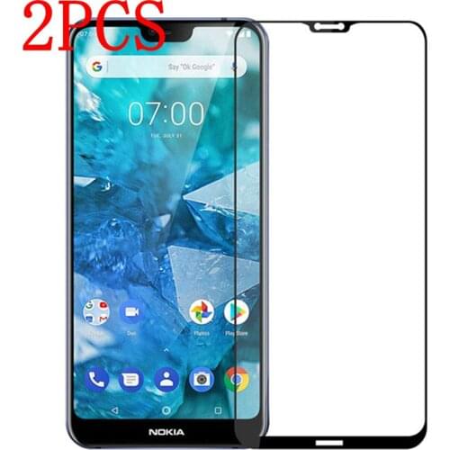 2PCS Full Cover Full Glue Tempered Glass For Nokia 7.1 Screen Protector protective film For Nokia 7.1 glass