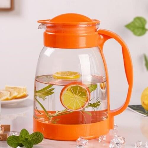 2L 2.8L Cold Glass Water Bottle Jar Kettle Transparent Large Apacity Heat Resistant Water Pot With Handle Juice Jug Teapot
