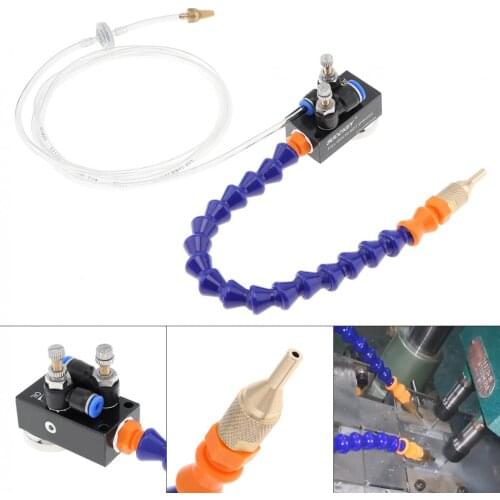 30cm Mist Coolant Lubrication Spray System with Sealed Plastic Tube for Metal Cutting Engraving Cooling Machine / CNC Lathe