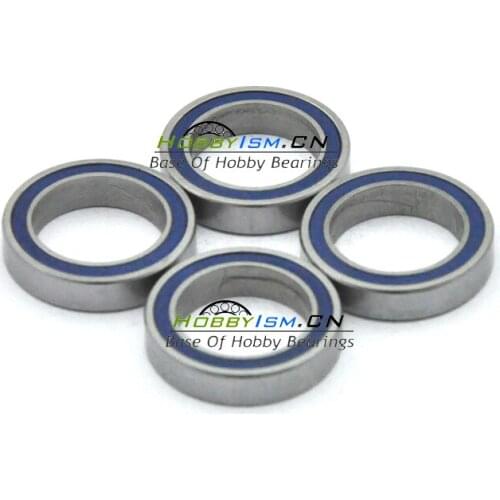 4PCS 8X14X4 Blue Rubber Bearings ABEC-3 MR148 2RS