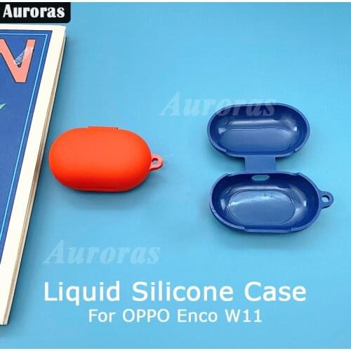 Auroras For Enco W11 Case Liquid Silicone Wireless Headphone Accessories Protector Case For OPPO Enco W11 Cover