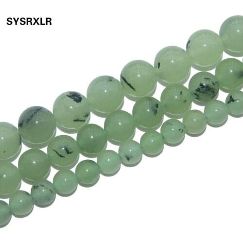 Free Shipping Synthetic Prehnite Stone Round Beads For Jewelry Making DIY Bracelet Necklace Material 6 8 10 MM Strand 15