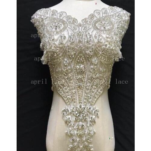 Fast ship good quality Mia018#silver hand made beads luxury accessory for wedding bridal /fashion designer