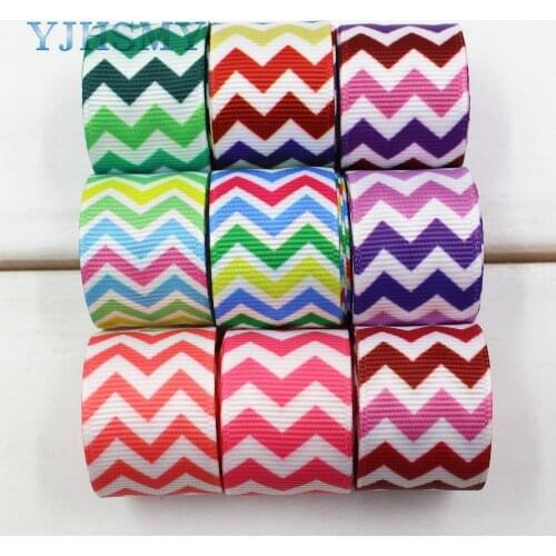 YJHSMY 22mm 5yard/lot handmade Printed grosgrain Ribbon Diy headwear accessories,wedding gift wrap 173032