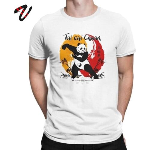 Cotton Men T- shirts Tai Chi Chuan Practice Men T Shirts Cool Tee Shirt Crewneck T-Shirt Tops Funny T Shirts