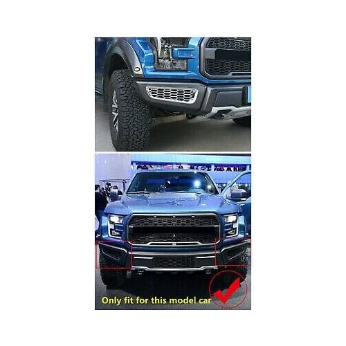 ABS Chrome Front Fog Light Lamp Cover Trim 2pcs For Ford F150 F-150 2017-2018