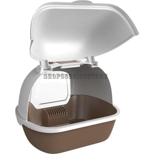 Cat Litter Pan Fully Closed Cat Supplies Cat Toilet Splash Proof Cat Litter Pan Large Cat Poop Pan