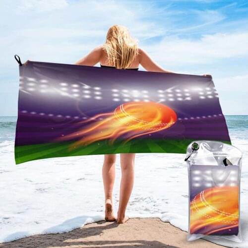 Bath Towel Stadium Cricket Night Quick Dry Large Towel Thin Absorbent Soft Towel for Home Travel Camping Swimming Beach Sport
