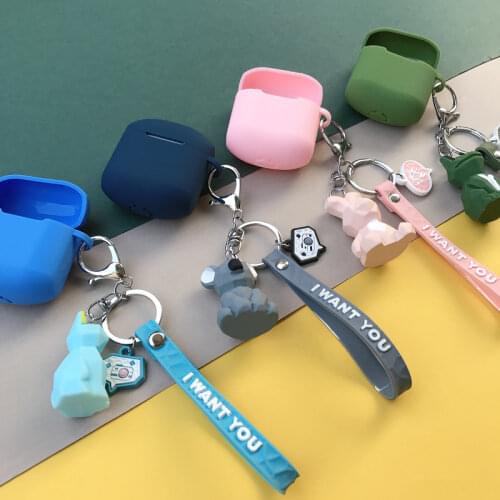 Silicone Case For EDIFIER LolliPods Protective Bluetooth Wireless Earphone Cover For EDIFIER TWS200 Case With Keyring