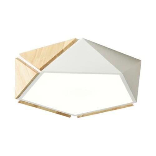 Nordic style lamps simple modern solid wood art creative study childrens log master bedroom macarons ceiling lamp