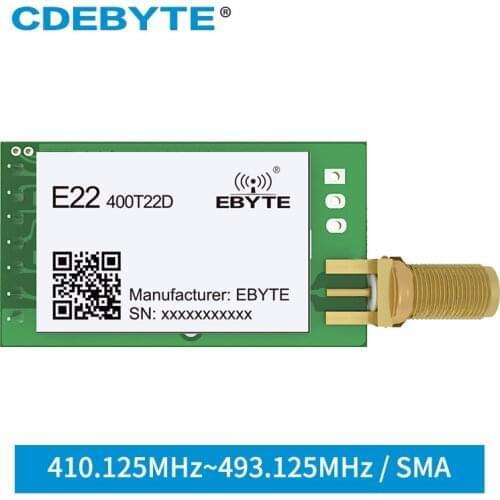 SX1268 433MHz 22dBm LoRa wireless UART module TTL level E22-400T22D CDEBYTE 5km long range wireless transmitter receiver