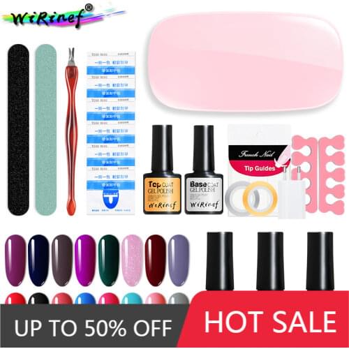 WiRinef 25 Pcs Nail Gel Polish Varnish Nail Art Semi Permanent UV Gel Nail Polish Set For Manicure Tools Set
