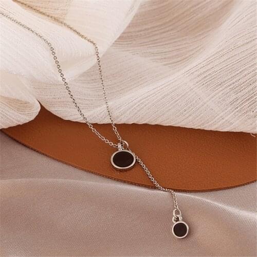 Bohemia Fashion Short Geometric Round Contracted Collarbone Chain Pendant Necklace Women Banquet Wedding Jewelry Accessories