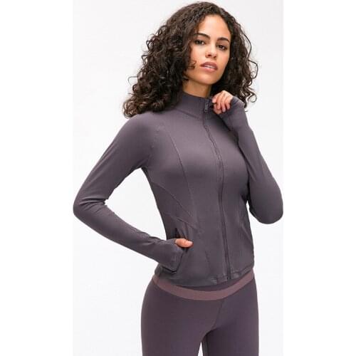 Women Slim Fit Workout Jackets Outdoor Jacket Full Zipper Sport Gym Fitness Athletic Running Trainning Coat