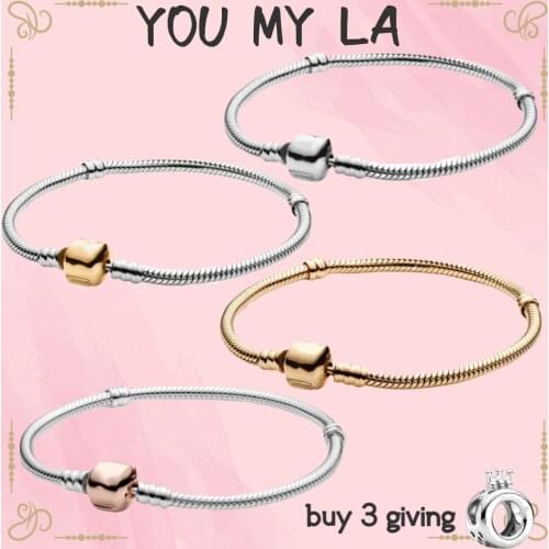 Real 925 Silver Charm Bracelet Fit Pando Original Bracelet Jewelry Fashion For European Women Gift Drop Shipping