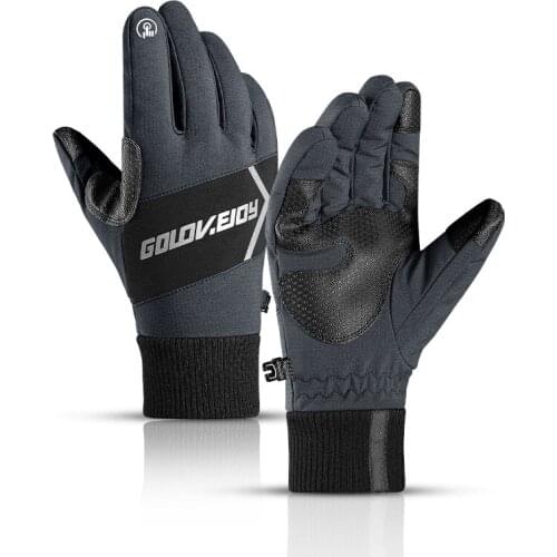 Winter Cycling Gloves Autumn Winter Windproof Keep Warm Touch Screen Shockproof Bicycle Bike Gloves Waterproof Sport Ski Gloves
