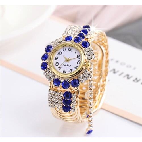 2021 Top Brand Luxury Rhinestone Bracelet Watch Ladies Watch Ladies Watch Korean Trend Quartz Watch