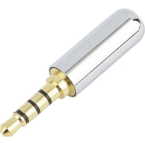 3.5mm 4 Pole Earphones Soldering Jack Male Headphone Adapter Converter Stereo Audio Headphone Repair Jack High Quality Wholesale