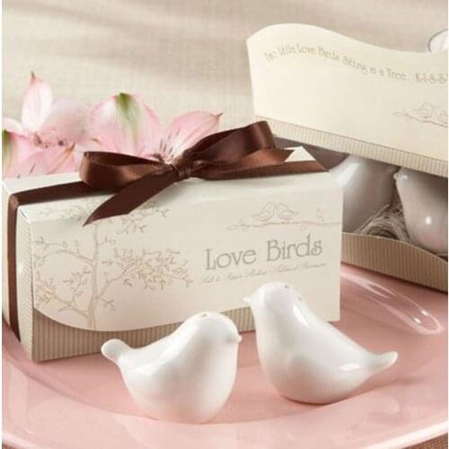 4pcs/pack love birds Ceramic shaker spice jar kitchen spice tools wedding party gifts kitchen tools