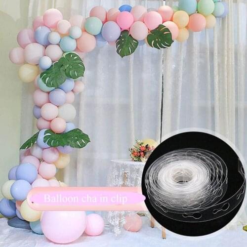 5M/lot balloon chain single and double hole ballon accessior for wedding and birthday party background decoration supply
