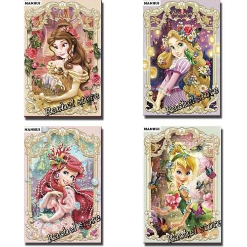 Diy Diamond Painting Cross Stitch Kits Diamond Mosaic Cartoon princess Full Square Diamond And Round Diamond Embroidery MH21026