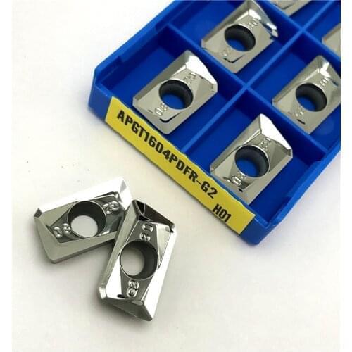 APGT1604 G2 H01 Milling Insert Lathe Tools Milling Insert Cutting Tool CNC Tool AL +TIN Alloy wood APGT 16040 Turning Insert