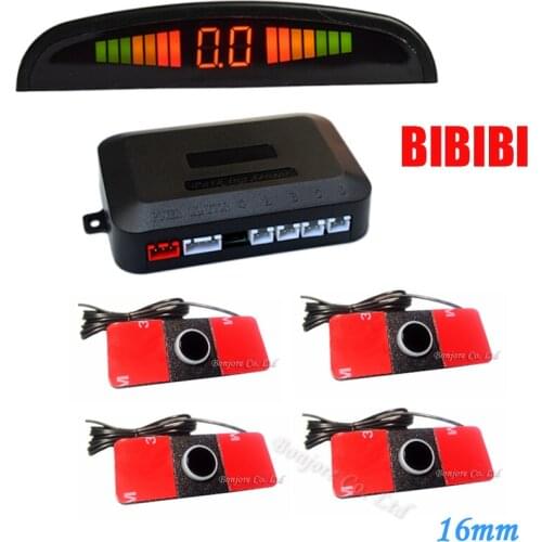 LED Display Car Vehicle Reverse Backup Radar System 4 Parking 16mm Sensors Drive 7 Colors choose , Free Shipping