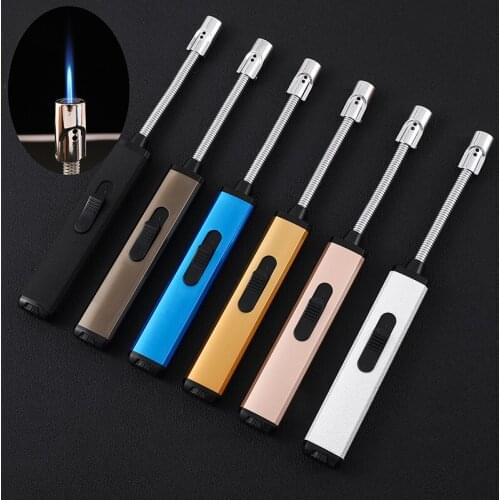 Windproof BBQ Kitchen Cooking Metal Gas Lighter Torch Turbo Lighter Jewelry Welding Smoking Cigarette Lighters Gadgets for Men