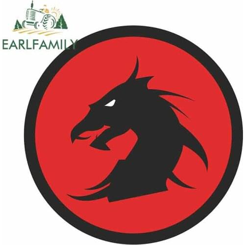 EARLFAMILY 13cm x 13cm Cartoon Dragon Car Stickers Fine Decal Vinyl JDM Bumper Trunk Truck Graphics Scratch-proof Accessories