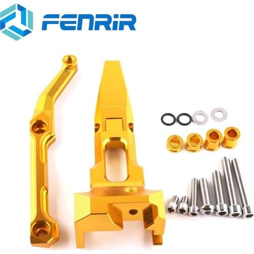 FENRIR Motorcycle Adjustable Steering Damper Stabilizer Mounting Kit For Yamaha MT09 Tracer 2015-2017