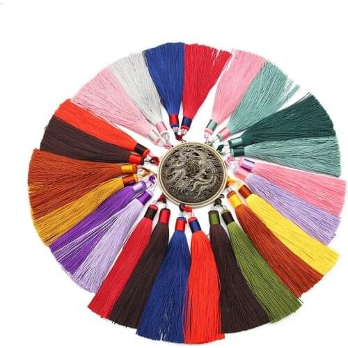 Mixed Colors Chinese Knots Ice Silk Tassels For DIY Jewelry Home Curtain Sewing Accessories Car Key Bag Pendant Craft Tassel