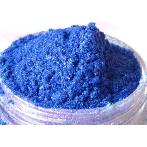 Mazarine Blue color Mineral Cosmetic Mica Pearl luster Pigment Dust Powder for DIY Nail Art Polish and Makeup Eye Shadow
