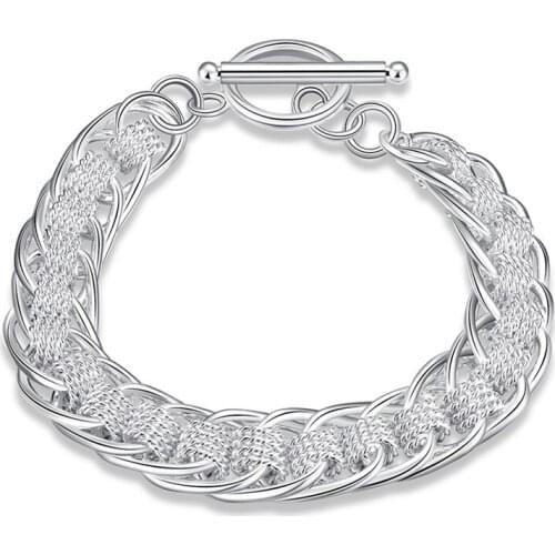 BABYLLNT Fashion 925 Silver High Quality Lady Bracelet Many Circle Charm Bracelets Jewelry for Women Men Wholesale Wedding Gift