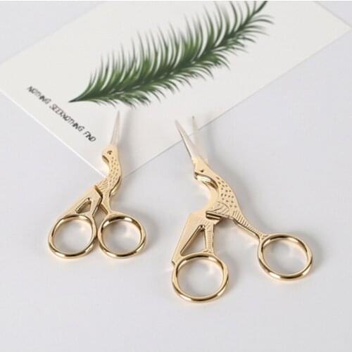 Stainless Steel Retro Classic Scissor Crane Shape Embroidery Sewing Cross Stitch Scissors Handicraft DIY Home Tools