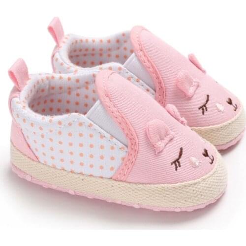 Baby Girl Shoes Cartoon Print Cotton Baby Shoes Anti-Slip Soft Sole Toddler First Walkers Infant Girls Shoes 2019