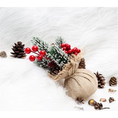 19cm Furnishing Articles New Year Mini Desktop Simulation Flower Decoration Atmosphere Simulation Tree Decorations