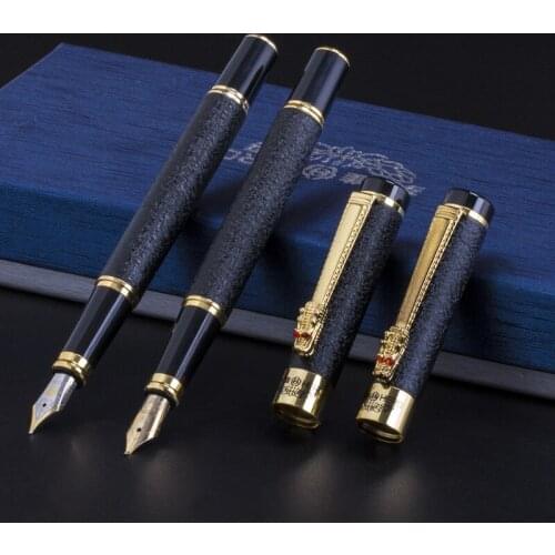 Fountain Pen Luxury high quality Hero Frosted black Golden Dragon iraurita INK PEN Stationery Office school supplies NEW