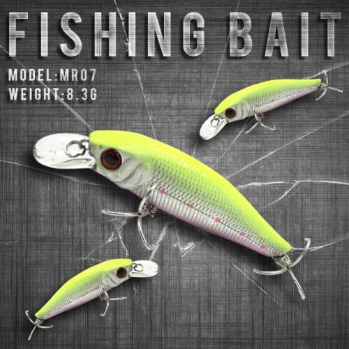 Fishing Lures 70mm/8.3g 0-1.0m Floating Super Sinking Minnow High Quality Lures Professional Baits Artificial Bait