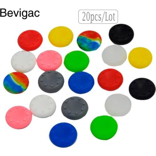 Bevigac 20 Silicone Controller Thumb Stick Grips Cap Cover for Sony Play Station PS4 PS3 PS2 PS 4 3 2 Dualshock Game Accessories