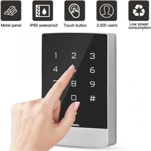 125KHZ RFID Door Access Controller System Touch Keypad Waterproof Wiegand 26 Keypad Password Door Opener RFID Door Opener